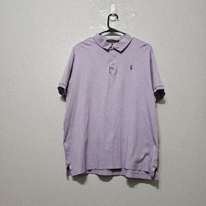Polo Ralph Lauren Classic Fit Polo Shirt XL Purple Embroidereed Pony Logo
